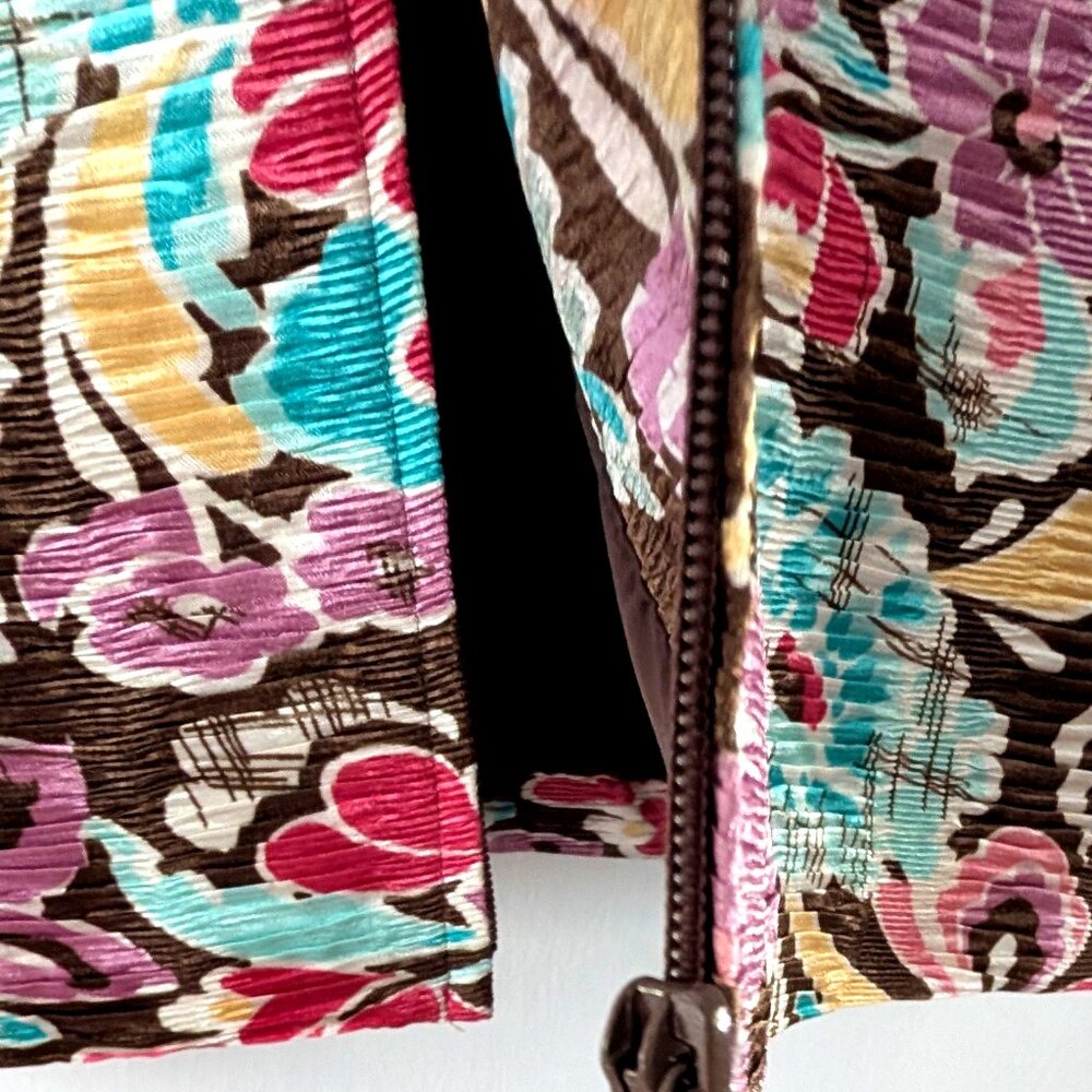 SilkLand Multi Color Floral Jacket - Picture 5 of 7